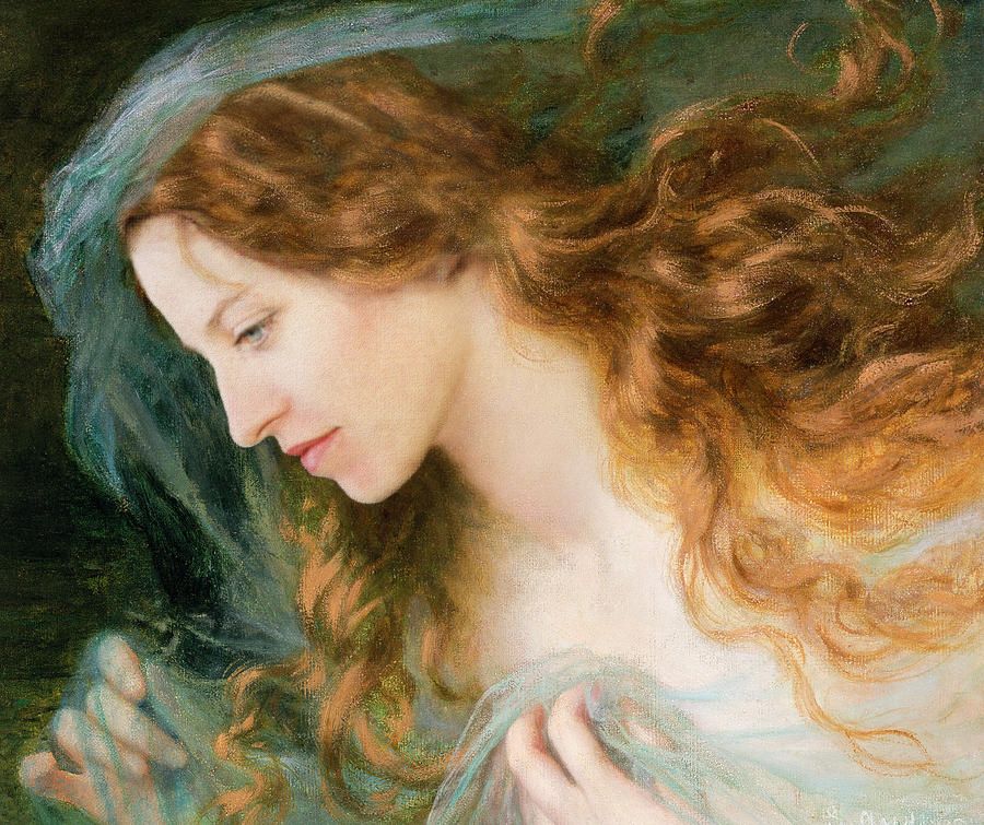 The Head of a Nymph - by Sophie Anderson - modified